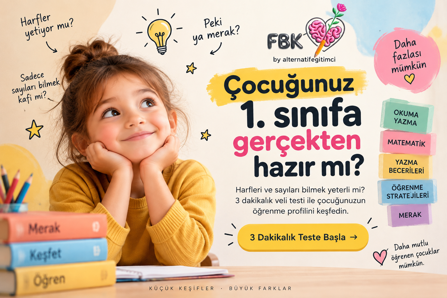 ÇOCUĞUNUZ 1.SINIFA HAZIR MI?